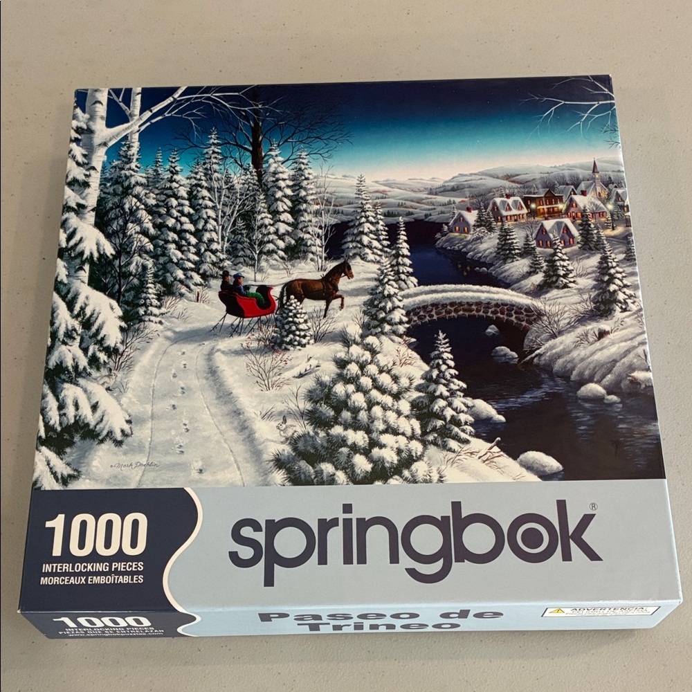 Springbok Puzzle Winter Sleigh Ride - 1000 Pieces